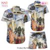 THE BEST 4th Of July Hawaiian Shirt Firefighter Soldier Independence Day Hawaii Shirt Patriotic Gifts For Him