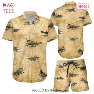 THE BEST Aircraft Hawaiian Shirt Combat Aircrafts Map Vintage Hawaii Shirt Gifts For Men Summer