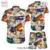 THE BEST Airplan Hawaiian Shirt Flying Plane With Flower Button Down ShirtSummer Holiday Gift