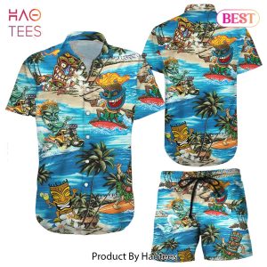 THE BEST Aloha Tiki Hawaiian Shirt Awesome Funny Tiki Mask Blue Hawaii Shirt Beach Vacation Themed Gifts