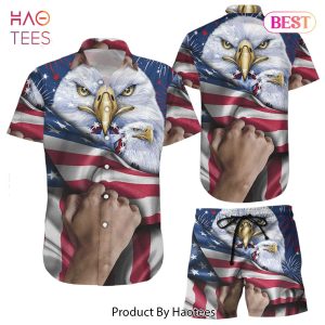 THE BEST Ameican Eagle Hawaiian Shirt Eagle USA Flag Independent Day Hawaii Shirt 4Th Of July Themed Gifts