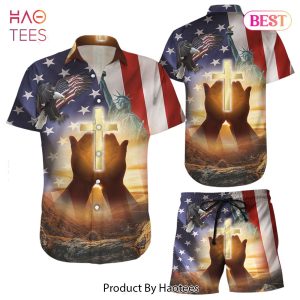 THE BEST American Flag Hawaiian Shirt Jesus Eagle 4th Of July USA Independent Day Christian Gifts For Women