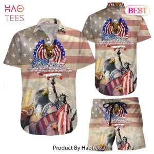 THE BEST American Hawaiian Shirt 4th Of July USA Independent Day Hawaii Shirt Eagle Gifts For Him