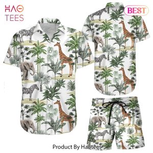 THE BEST Animal Hawaiian Shirt Elephant Giraffe Zebra Cheetah Animal Hawaii Shirt Animal Lover Gift
