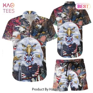 THE BEST Bald Eagle Hawaiian Shirt American Eagle USA Flag Hawaii Shirt Unique Eagle Gifts