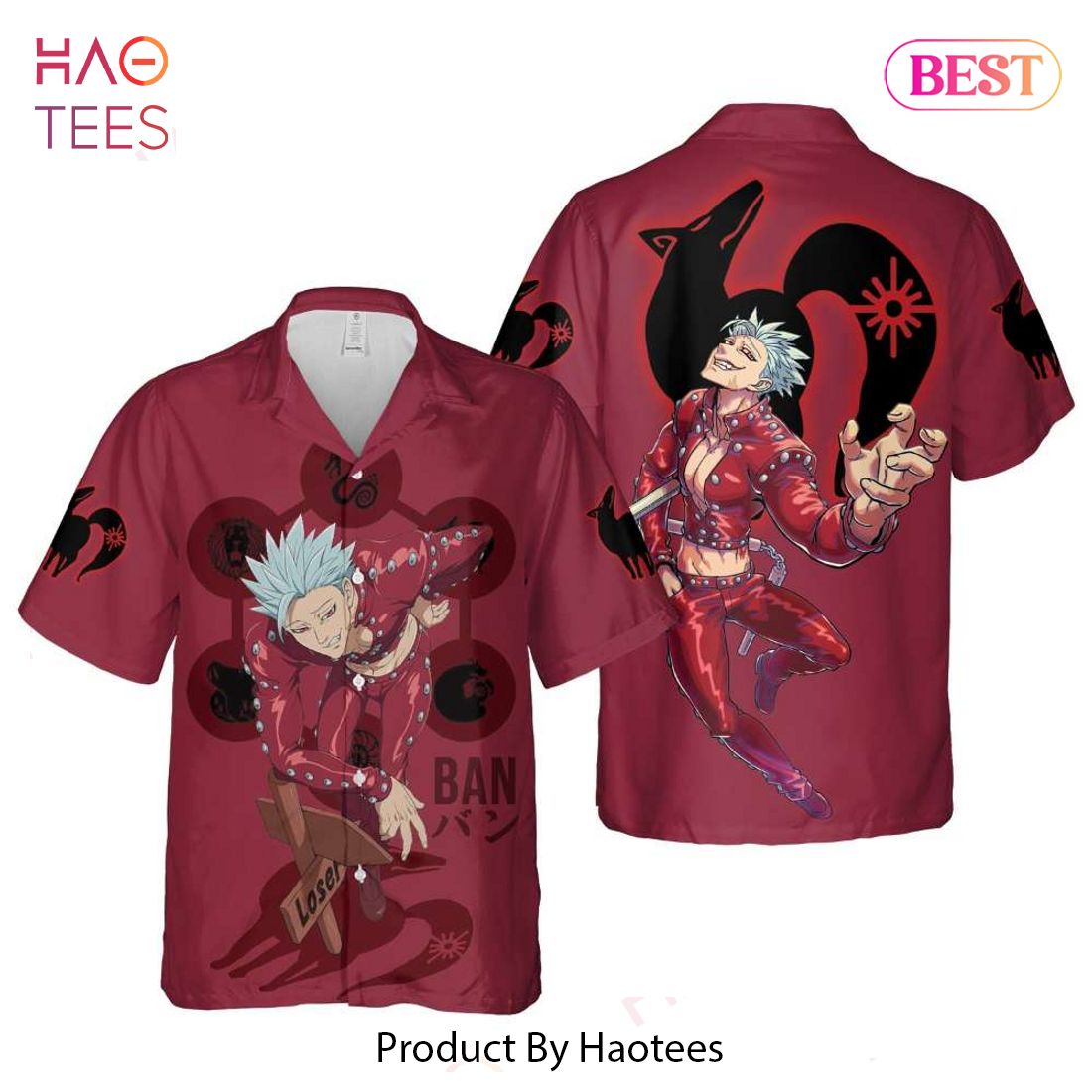 THE BEST Ban The Fox Sin of Greed Hawaiian Shirt The Seven Deadly Sins Anime Shirt for Men Women THE BEST Ban The Fox Sin of Greed Hawaiian Shirt The Seven Deadly Sins Anime Shirt for Men Women