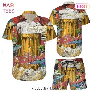 THE BEST Beer Hawaiian Shirt Beer Cup In Ocean Red Blue Hawaiian Aloha Hawaii Shirt Hawaii Themed Gifts