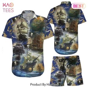 THE BEST Boat Shirt Pirate Boat Flag Map Hawaiian Shirt Pirate Themed Gifts For Adults