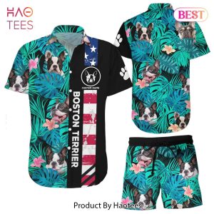 THE BEST Boston Terrier Hawaiian Shirt Personalized Boston Terrier Floral Hawaii Shirt Brown Boston Terrier Gifts