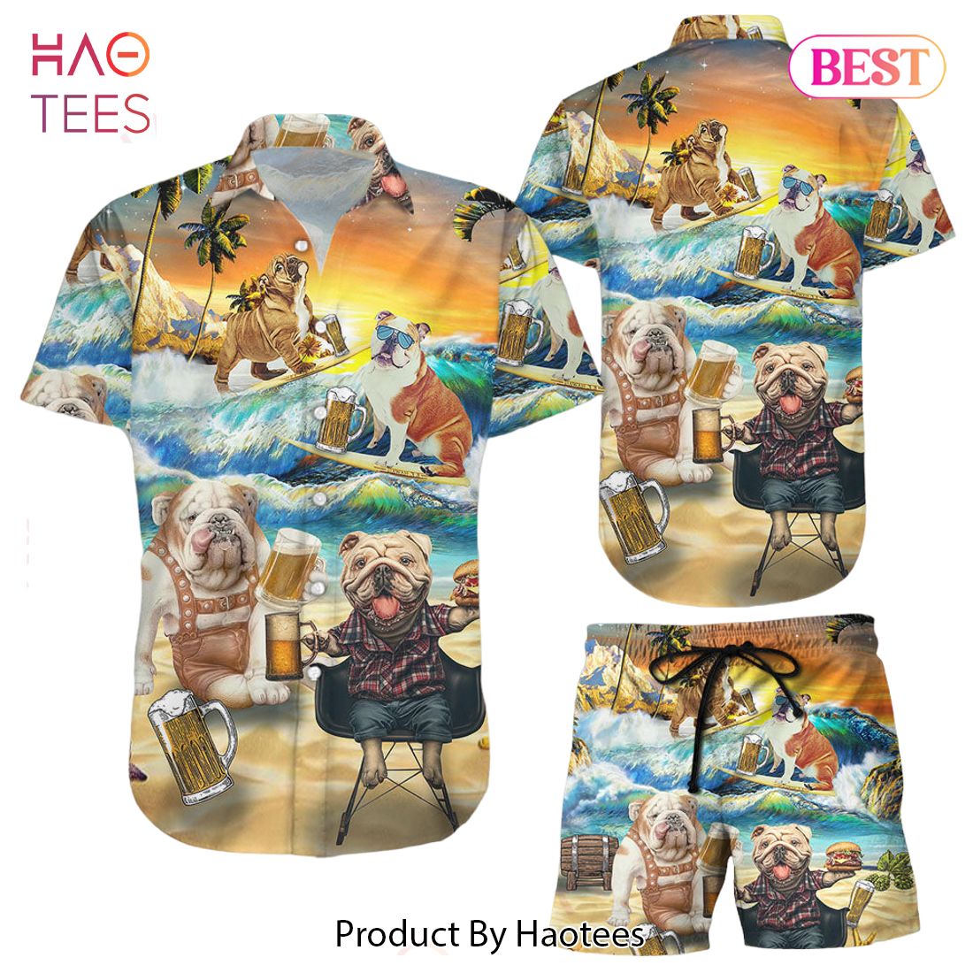 THE BEST Bulldog Hawaiian Shirt Funny Bulldog Beer Aloha Hawaii Shirt Gift For Bulldog Lovers THE BEST Bulldog Hawaiian Shirt Funny Bulldog Beer Aloha Hawaii Shirt Gift For Bulldog Lovers
