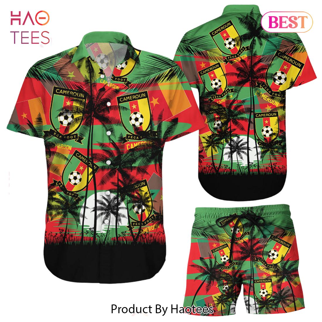 THE BEST Cameroon Coconut Pattern Hawaiian Soccer Team World Cup 2022 Qatar Champions Football Gift Fans World Cup 3D Hawaiian Shirt THE BEST Cameroon Coconut Pattern Hawaiian Soccer Team World Cup 2022 Qatar Champions Football Gift Fans World Cup 3D Hawaiian Shirt