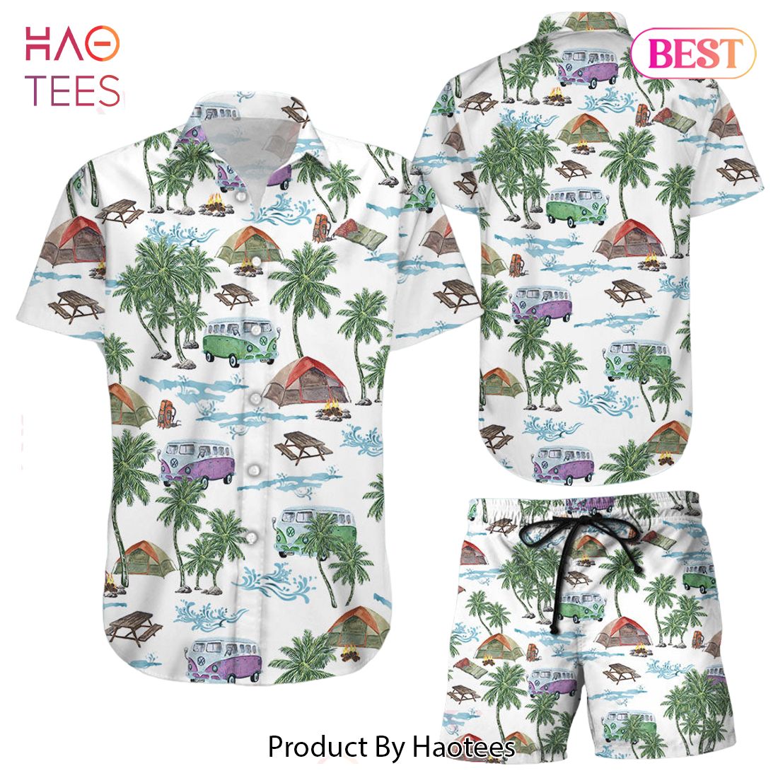 THE BEST Camping Hawaiian Shirt Camping Watercolor Palm Tree Summer Hawaii Shirt Summer Holiday Gift THE BEST Camping Hawaiian Shirt Camping Watercolor Palm Tree Summer Hawaii Shirt Summer Holiday Gift