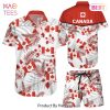 THE BEST Canada Coconut Pattern Hawaiian Soccer Team World Cup 2022 Qatar Champions Football Gift Fans World Cup 3D Hawaiian Shirt
