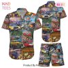 THE BEST Car Print Hawaiian Shirt Route 66 Car Vintage Button Down Shirts Gift For Vintage Car Lovers