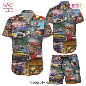 THE BEST Car Hawaiian Shirt Hot Rod Cars Vintage Button Down Shirts Summer Holiday Presents