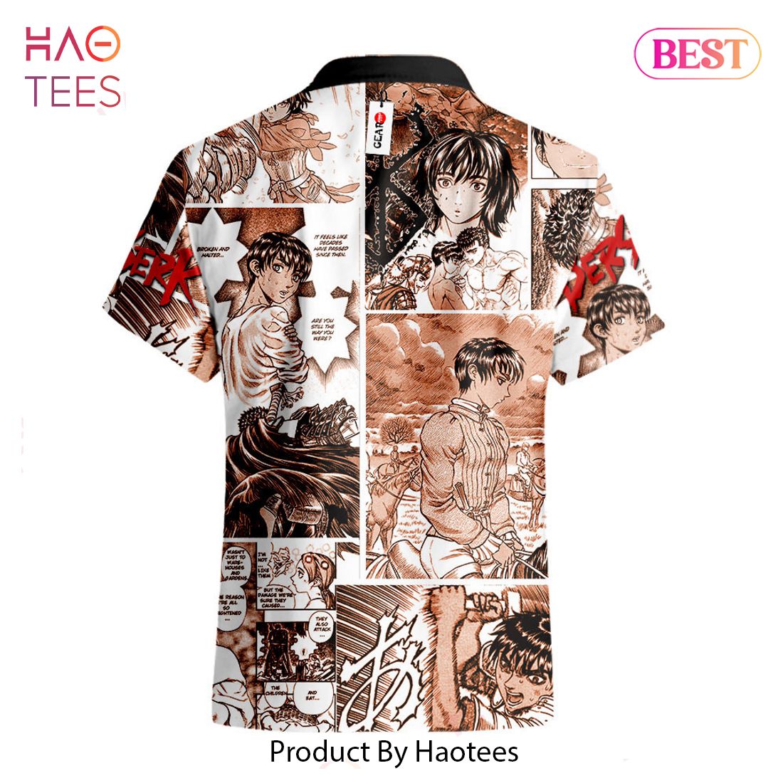 THE BEST Casca Hawaiian Shirts Berserk Custom Anime Clothes for Men Women