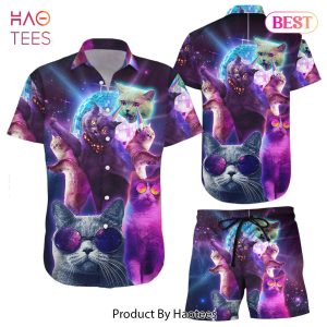 THE BEST Cat Print Hawaiian Shirt Funny Cats Disco Button Down Shirts Cat Gift Ideas For Cat Lovers