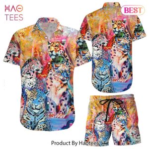 THE BEST Cheetah Prints Hawaiian Shirt Cheetah Colorful Oil Painting Hawaii Shirt Gift For Cheetah Lovers