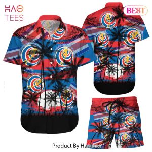 THE BEST Costa Rica Coconut Pattern Hawaiian Soccer Team World Cup 2022 Qatar Champions Football Gift Fans World Cup 3D Hawaiian Shirt