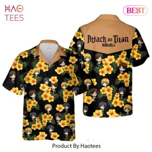 THE BEST Eren Mikasa And Armin Hawaiian Shirt Attack On Titan Anime Shirt for Men Women