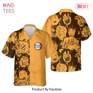 THE BEST Funny Zenitsu Tanjiro Hawaiian Shirt Demon Slayer Anime Shirt for Men Women