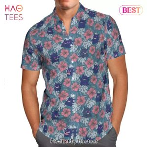 THE BEST Gengar Emotions Tropical Floral Hawaiian Shirt Anime Shirt for Men Women