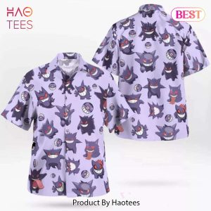 THE BEST Gengar Pokeball Hawaiian Shirt Pokemon Anime Shirt for Men Women