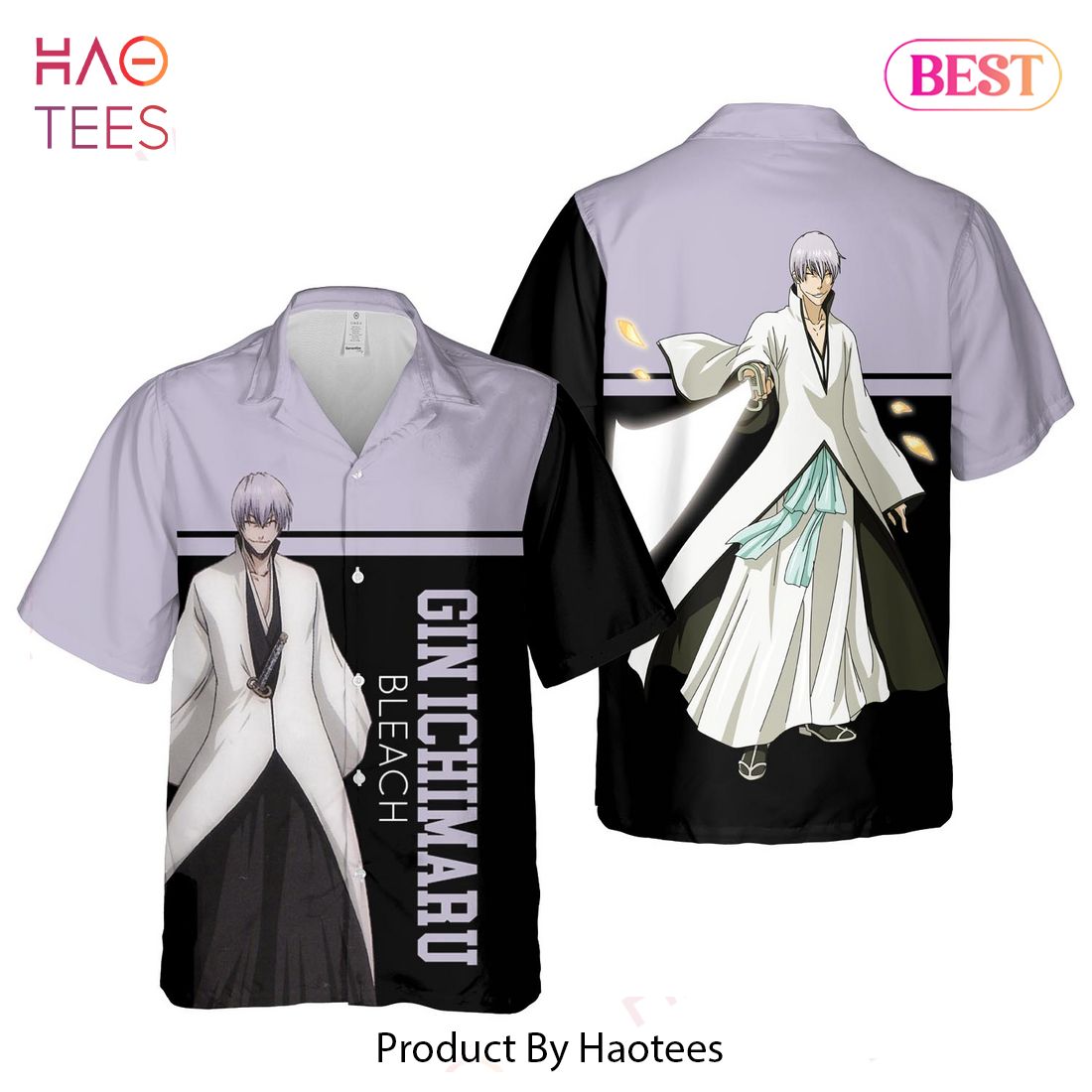 THE BEST Gin Ichimaru Hawaiian Shirt Bleach Anime Shirt for Men Women THE BEST Gin Ichimaru Hawaiian Shirt Bleach Anime Shirt for Men Women