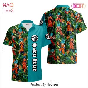 THE BEST Goku Blue Hawaiian Shirts Custom Anime Merch Clothes for Men Women