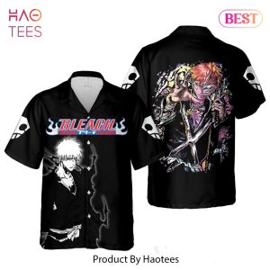 THE BEST Ichigo Kurosaki Black Hawaiian Shirt Bleach Anime Shirt for Men Women