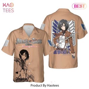 THE BEST Mikasa Ackerman Survey Corps Hawaiian Shirt Attack On Titan Anime Shirt for Men Women