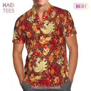 THE BEST Ninetales Flareon Hawaiian Shirt Pokemon Anime Shirt for Men Women