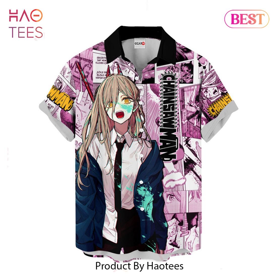 THE BEST Power Hawaiian Shirts Custom Anime Merch Clothes for Men