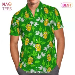 THE BEST Psyduck Cannabis Hawaiian Shirt Pokemon Anime Shirt for Men Women