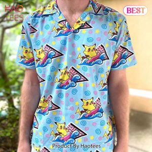 THE BEST Retro 90S Pikachu Hawaiian Shirt Pokemon Anime Shirt for Men Women