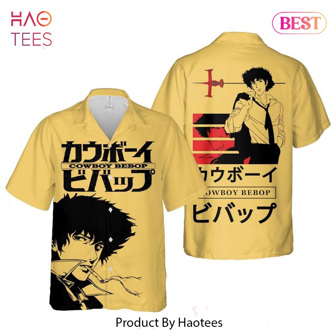 THE BEST Spike Spiegel Hawaiian Shirt Cowboy Bebop Anime Shirt for Men Women THE BEST Spike Spiegel Hawaiian Shirt Cowboy Bebop Anime Shirt for Men Women