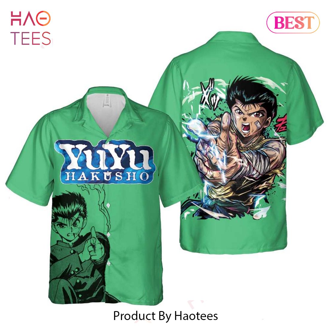 THE BEST Spirit Gun Hawaiian Shirt Yuyu Hakusho Anime Shirt for Men Women THE BEST Spirit Gun Hawaiian Shirt Yuyu Hakusho Anime Shirt for Men Women