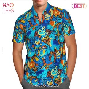 THE BEST Squirtle Magikarp Vaporeon Hawaiian Shirt Pokemon Anime Shirt for Men Women