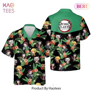 THE BEST Tanjiro Nezuko Zenitsu Inosuke Hawaiian Shirt Demon Slayer Anime Shirt for Men Women