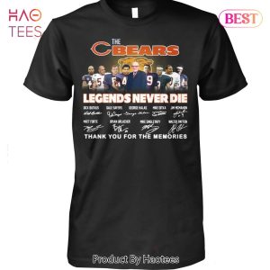 NEW The Chicago Bears Legends Never Die Thank You For The Memories T-Shirt