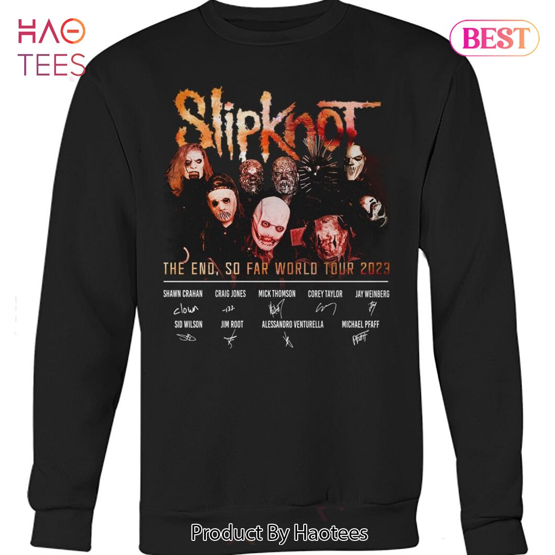 NEW Slipknot The End So Far World Tour 2023 Unisex T-Shirt