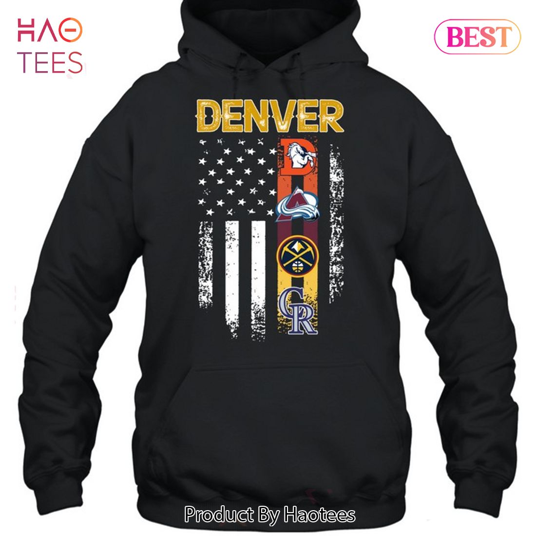 Denver Broncos Denver Nuggets Colorado Avalanche and Colorado Rockies T- Shirt - Growkoc