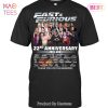 NEW Fast & Furious 22 Anniversary 2001-2023 Thank You For The Memories T-Shirt