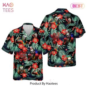 NEW 2023 Joker HaHaHa Tropical Palm Flower Hawaiian Shirt