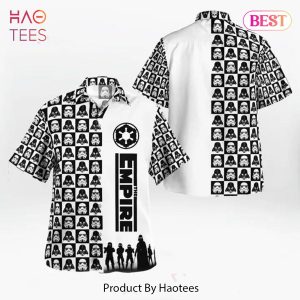 NEW The Empire Pattern Black White Hawaiian Shirt