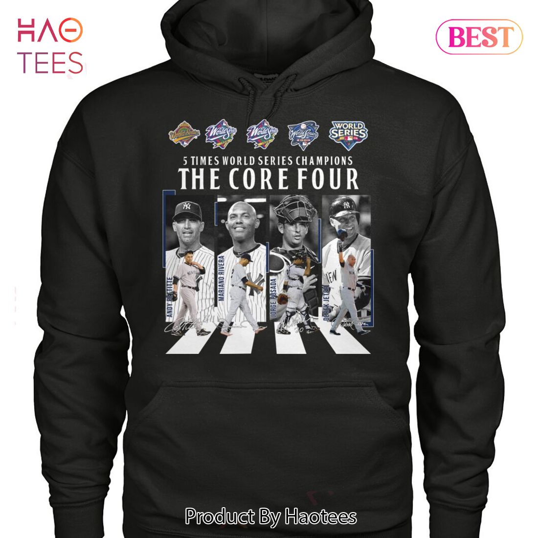 HOT 5 Times World Series Champions The Core Four New York Yankees Unisex T- Shirt