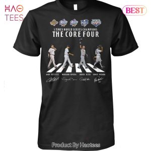 NEW 5 Times World Series Champions The Core Four New York Yankees Unisex T-Shirt