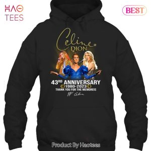 NEW Celine Dion 43 Anniversary 1980-2023 Thank You For The Memories Unisex T-Shirt