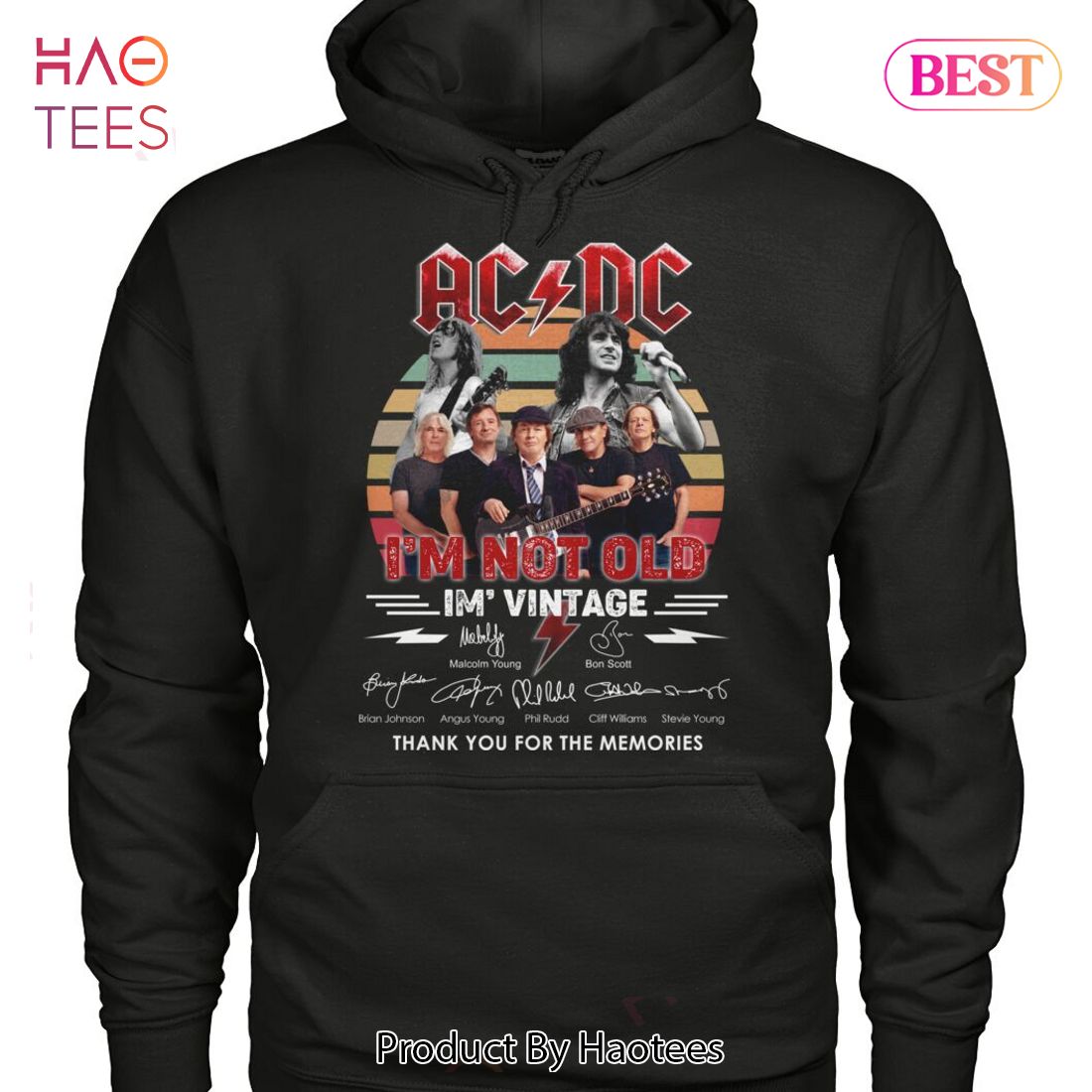 NEW AC DC Im Not Old Im Vintage Thank You For The Memories Unisex T-Shirt NEW AC DC Im Not Old Im Vintage Thank You For The Memories Unisex T-Shirt