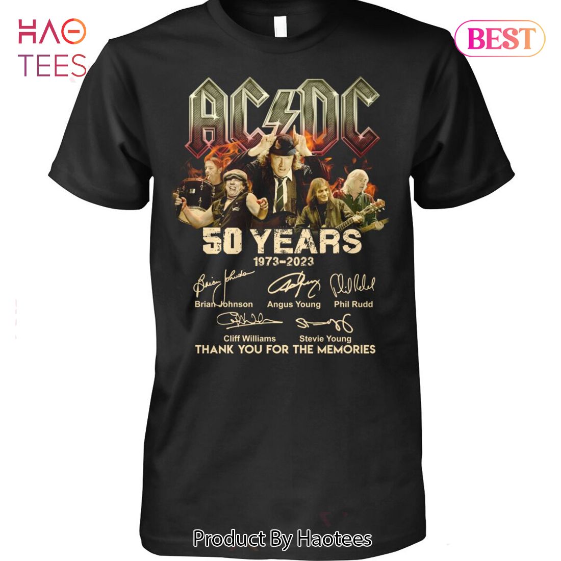 TRENDING 50 Years 1973-2023 AC DC Thank You For The Memories Unisex T-Shirt TRENDING 50 Years 1973-2023 AC DC Thank You For The Memories Unisex T-Shirt